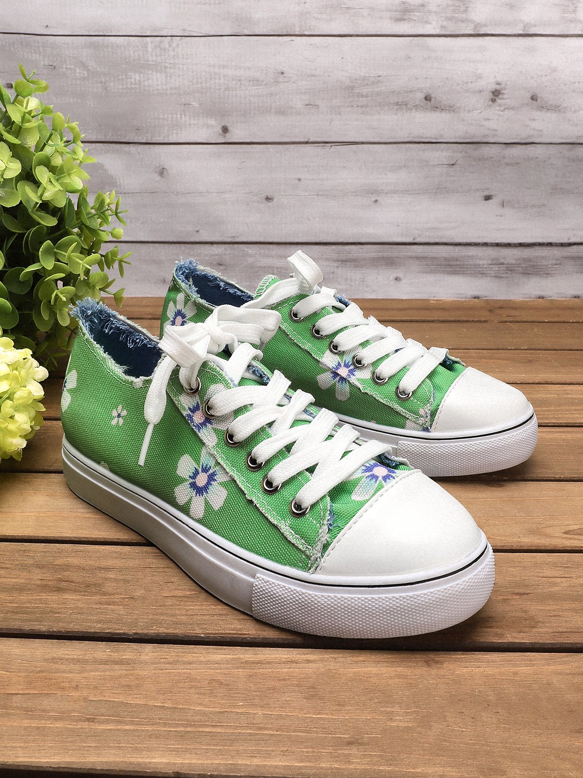 Mocassins Décontractés en Toile à Talon Plat