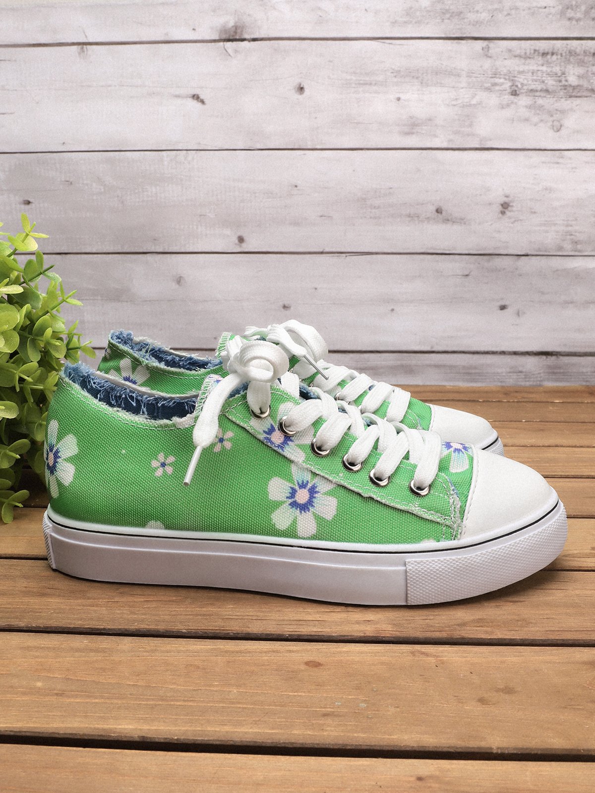 Mocassins Décontractés en Toile à Talon Plat