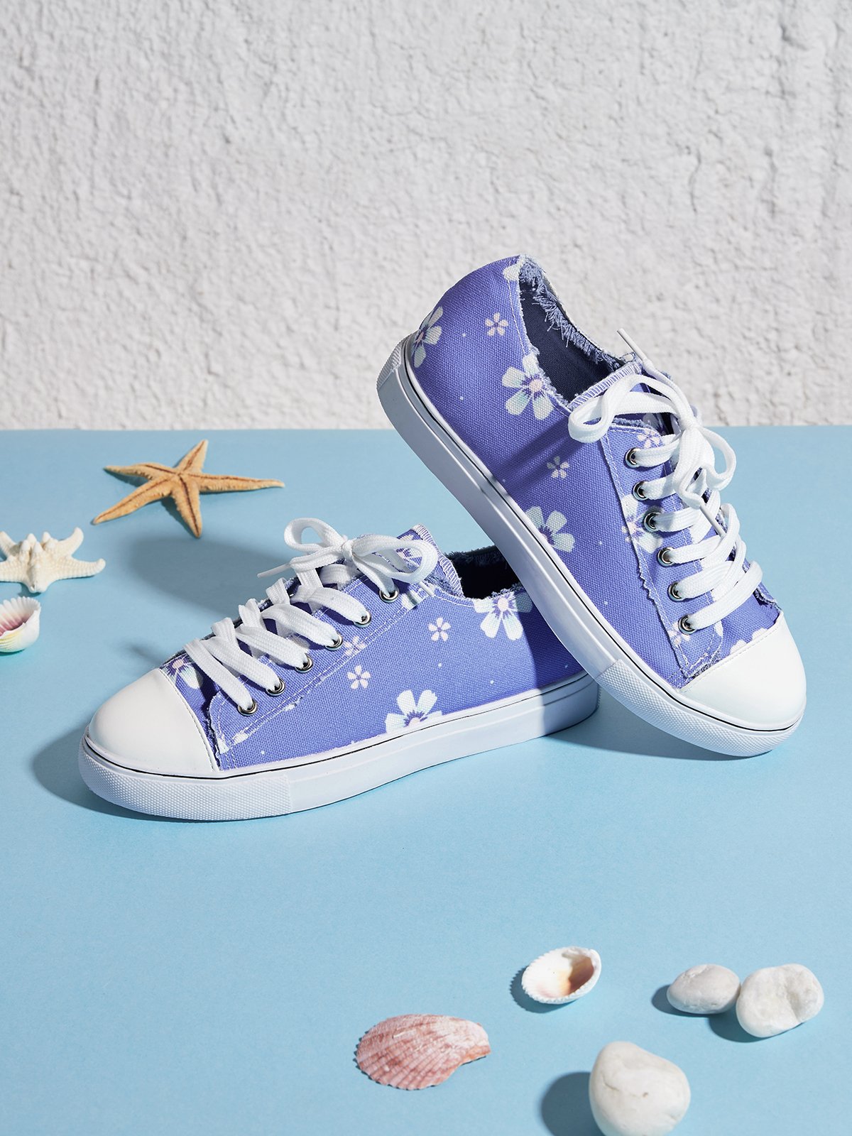 Mocassins Décontractés en Toile à Talon Plat