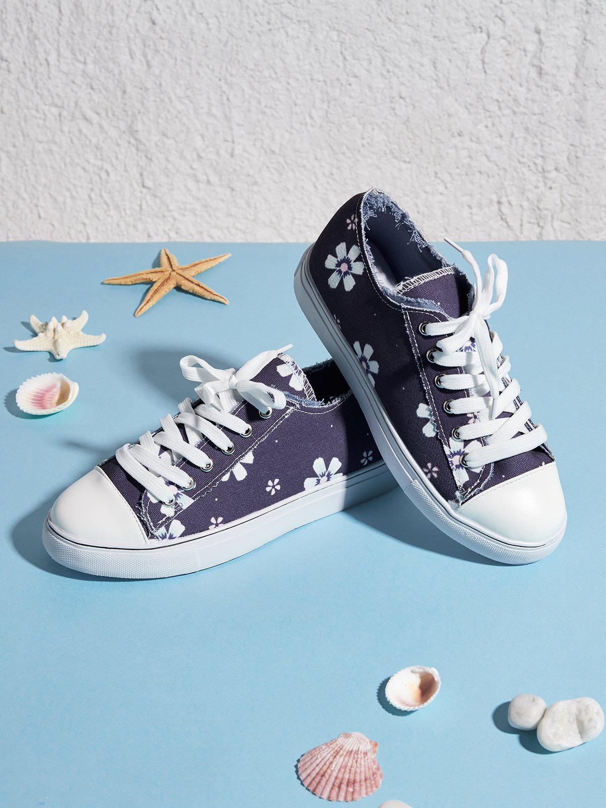 Mocassins Décontractés en Toile à Talon Plat