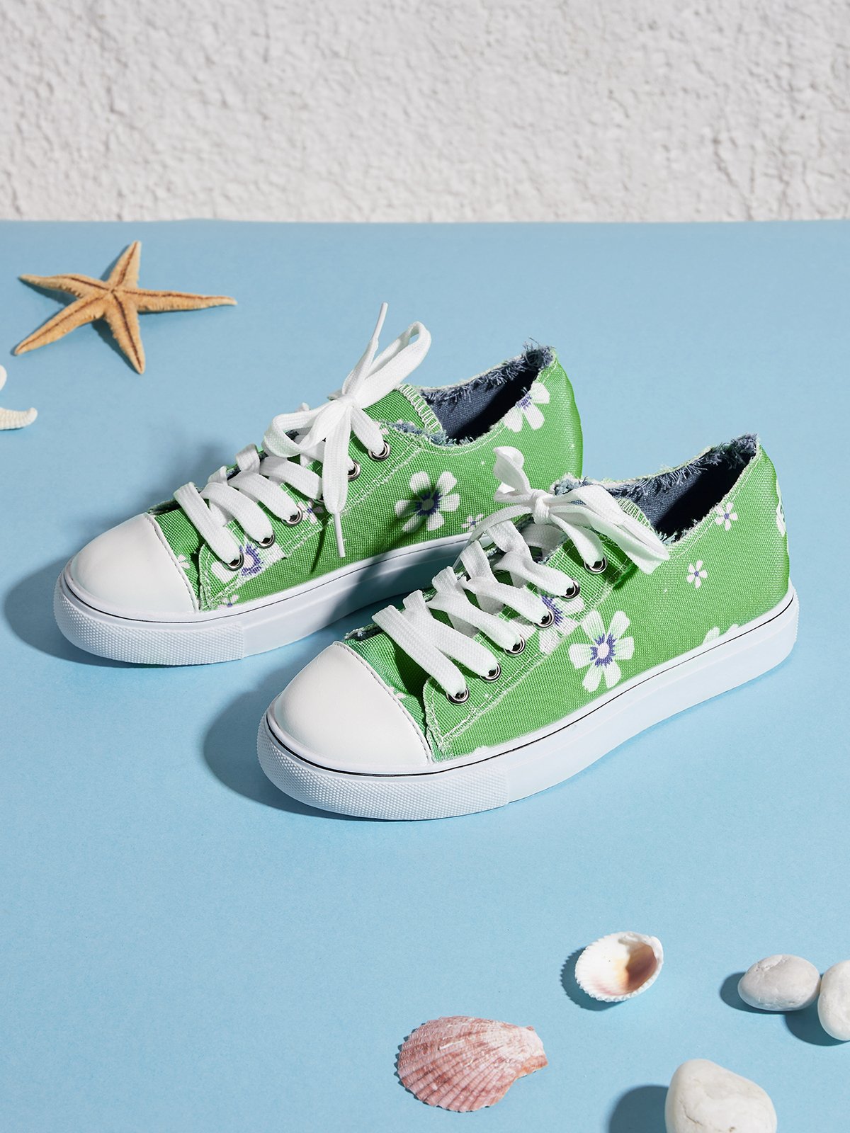 Mocassins Décontractés en Toile à Talon Plat