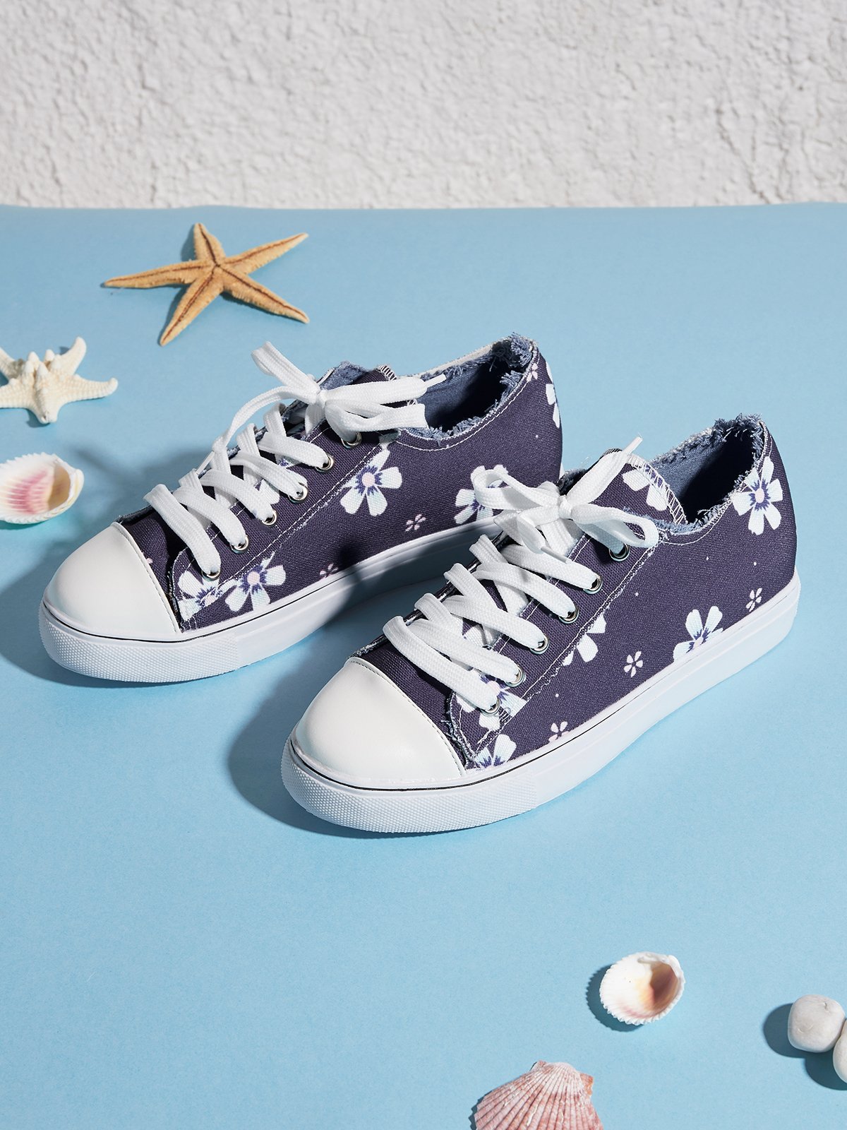 Mocassins Décontractés en Toile à Talon Plat