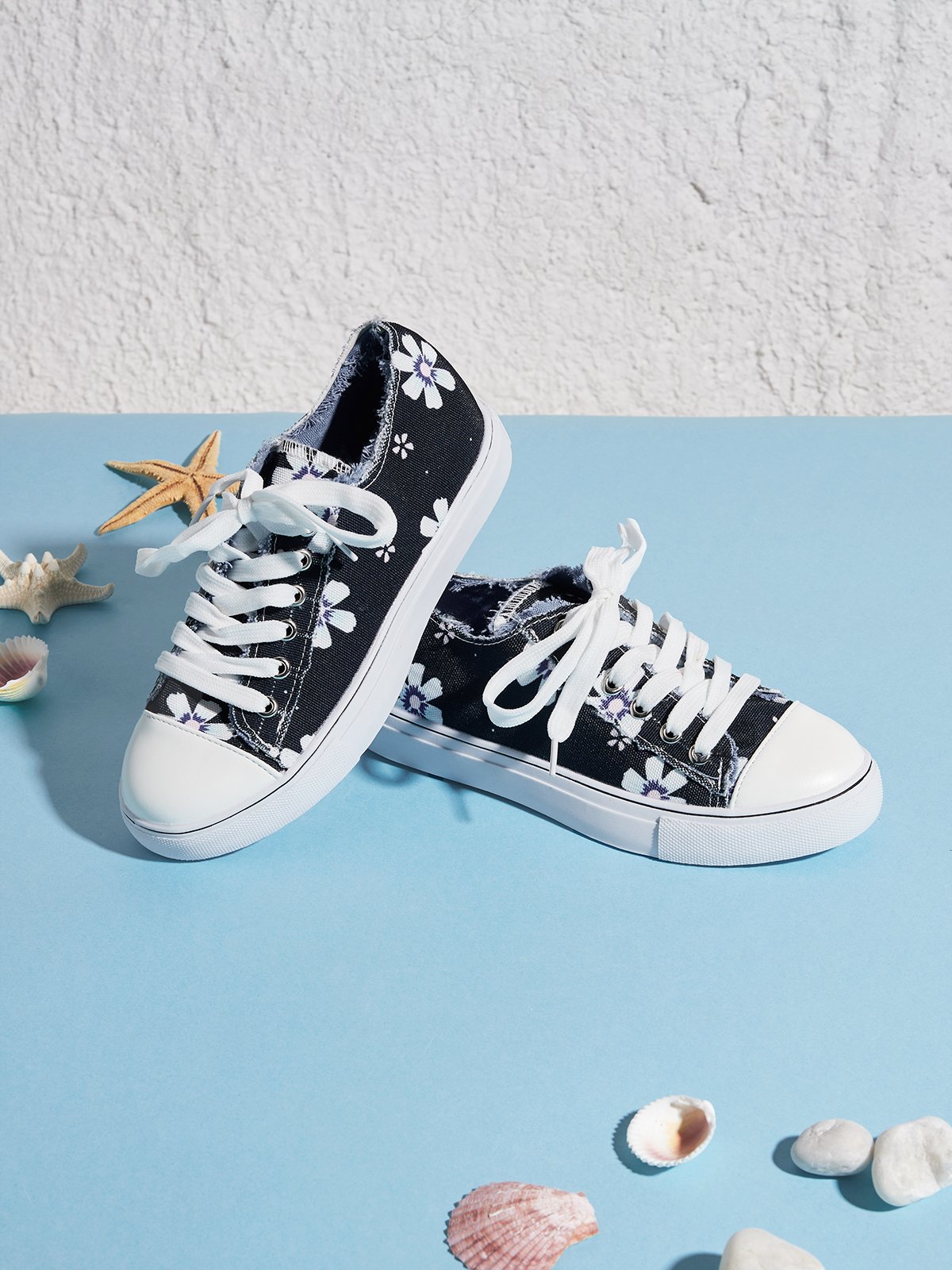 Mocassins Décontractés en Toile à Talon Plat