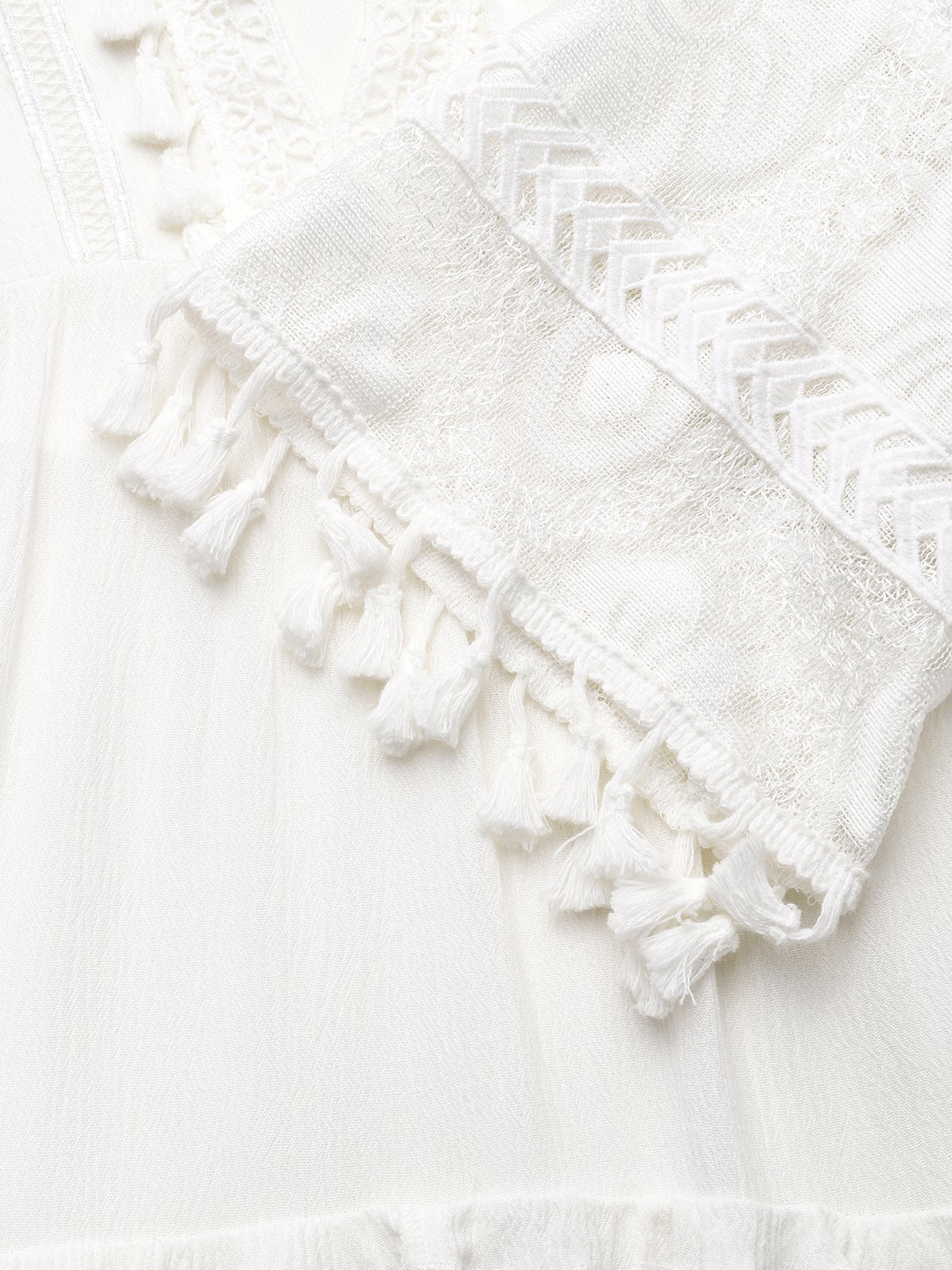 Vetement hippie chic Robe en dentelle Manches 3/4 Boho Robes