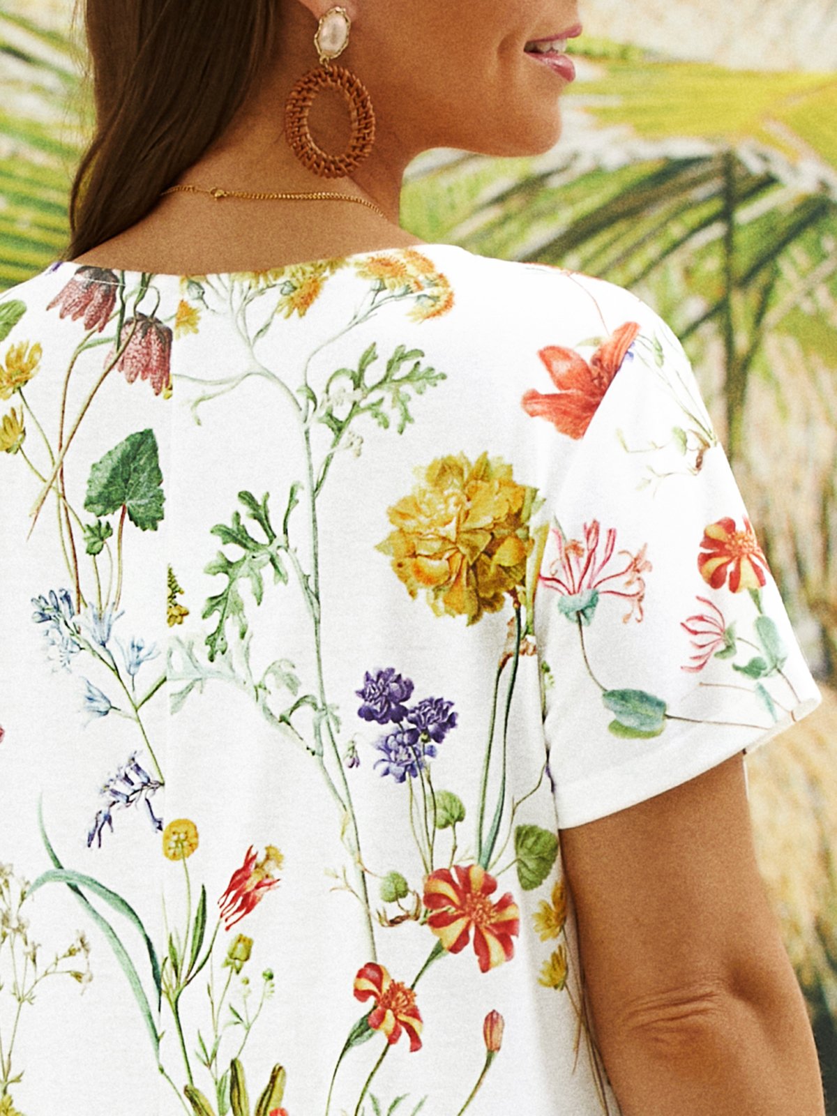 Robes Femmes Décontracté Disty Floral Été Micro-élasticité Quotidien Ample Jersey Droit Régulier
