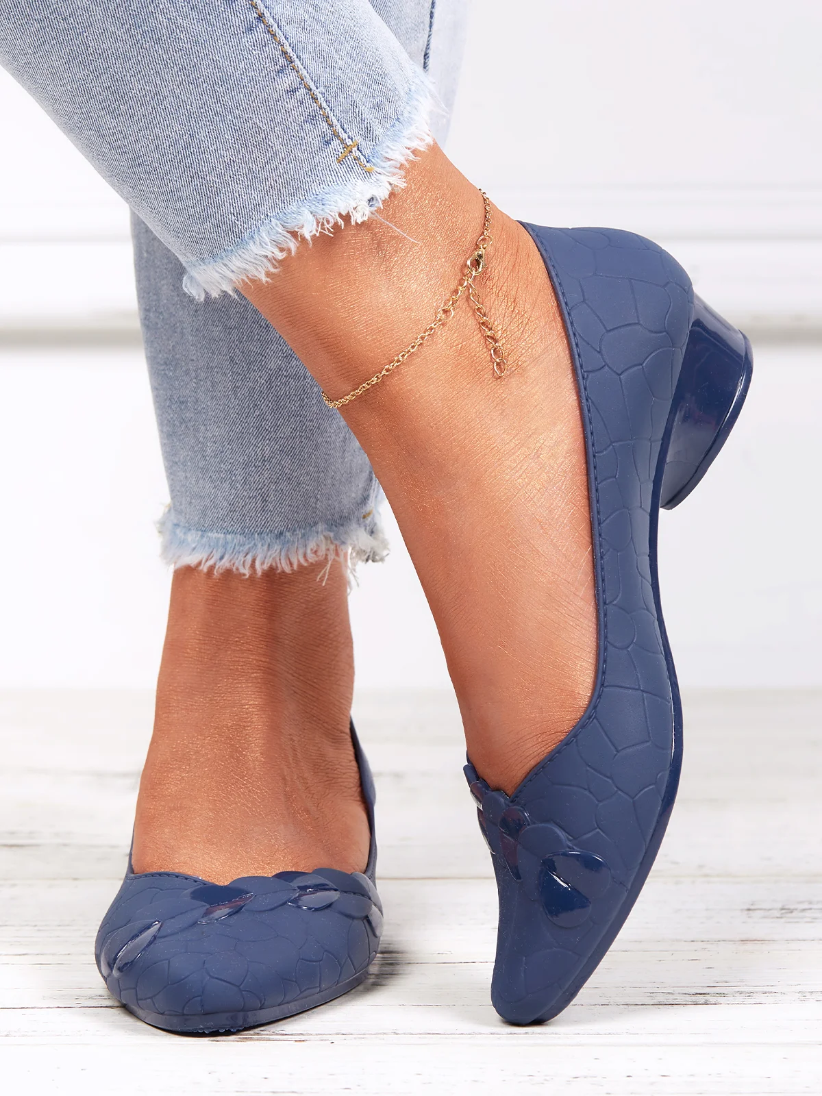 Chaussures à Tige Basse Femmes Plain Toutes Les Saisons Urbain PVC Talon Bas Bout Fermé Meilleure vente TPR Chaussures à Tige Basse