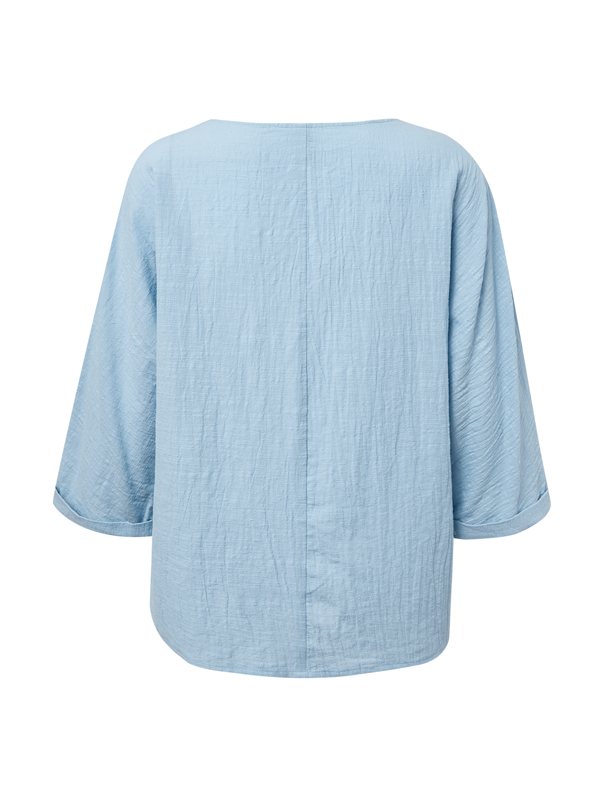 Blouses Femmes Plain Printemps / Automne en Lin Col V Aucune élasticité Ample Manches 3/4 Droit Régulier
