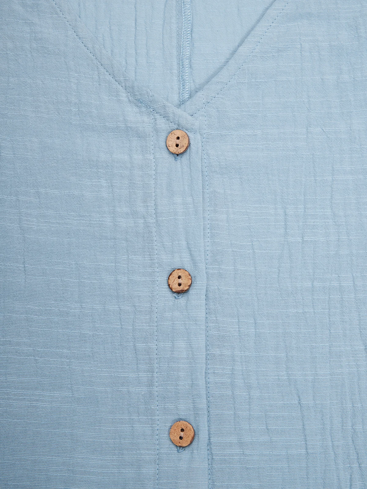 Blouses Femmes Plain Printemps / Automne en Lin Col V Aucune élasticité Ample Manches 3/4 Droit Régulier