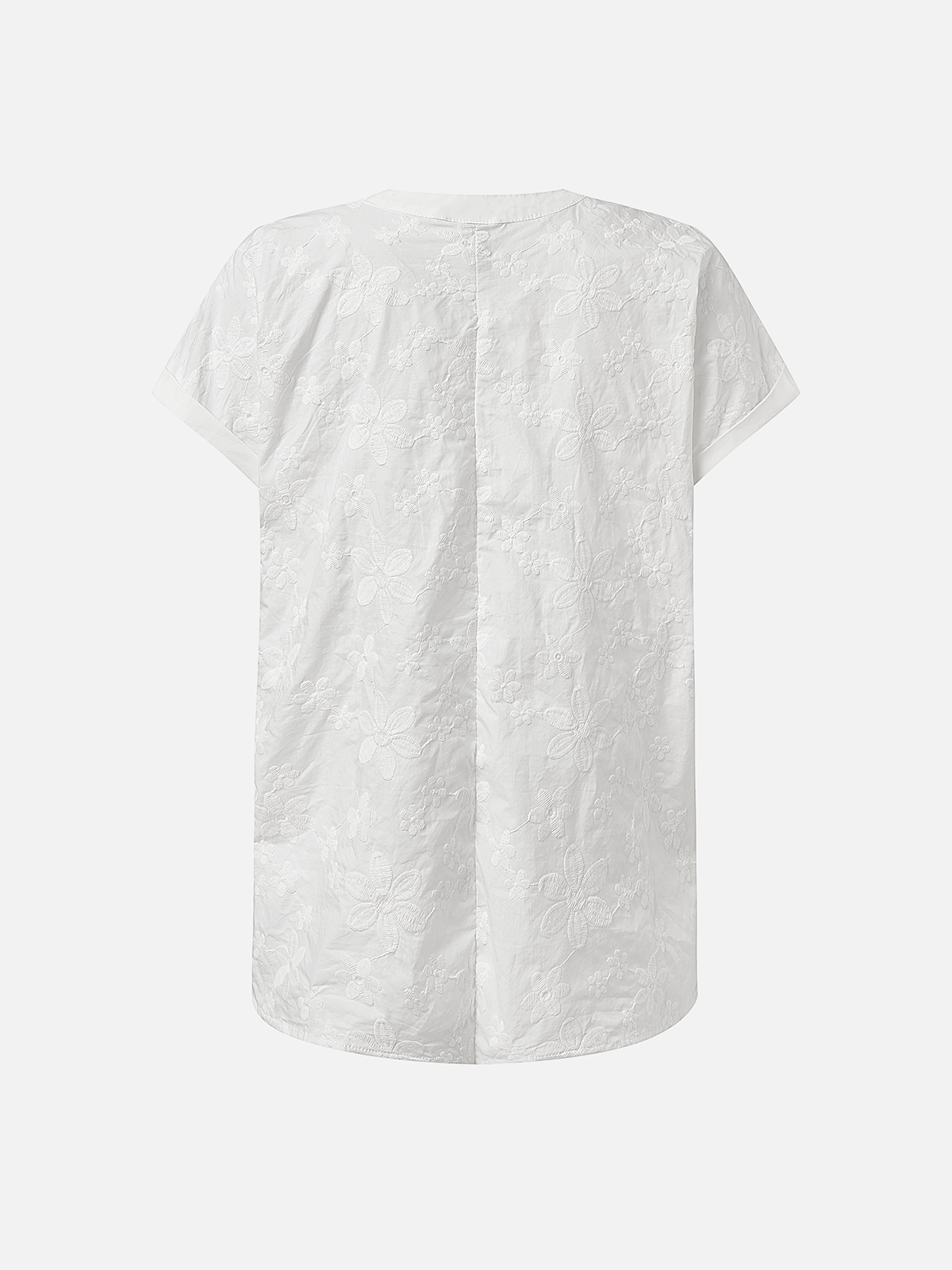 Chemises Femmes Plain Été Simple Coton Col V Quotidien Droit Régulier Coton Et Lin