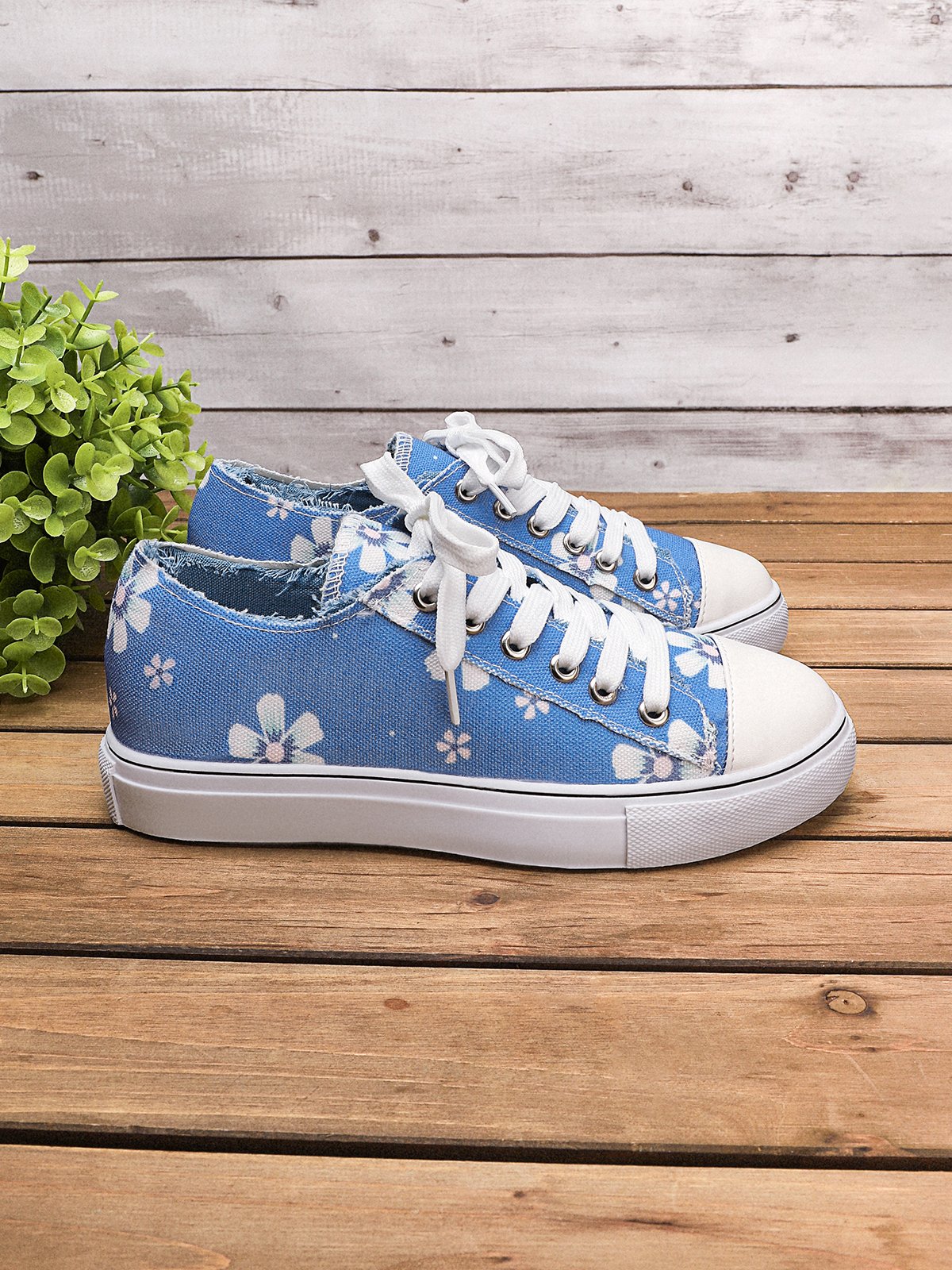 Mocassins Décontractés en Toile à Talon Plat