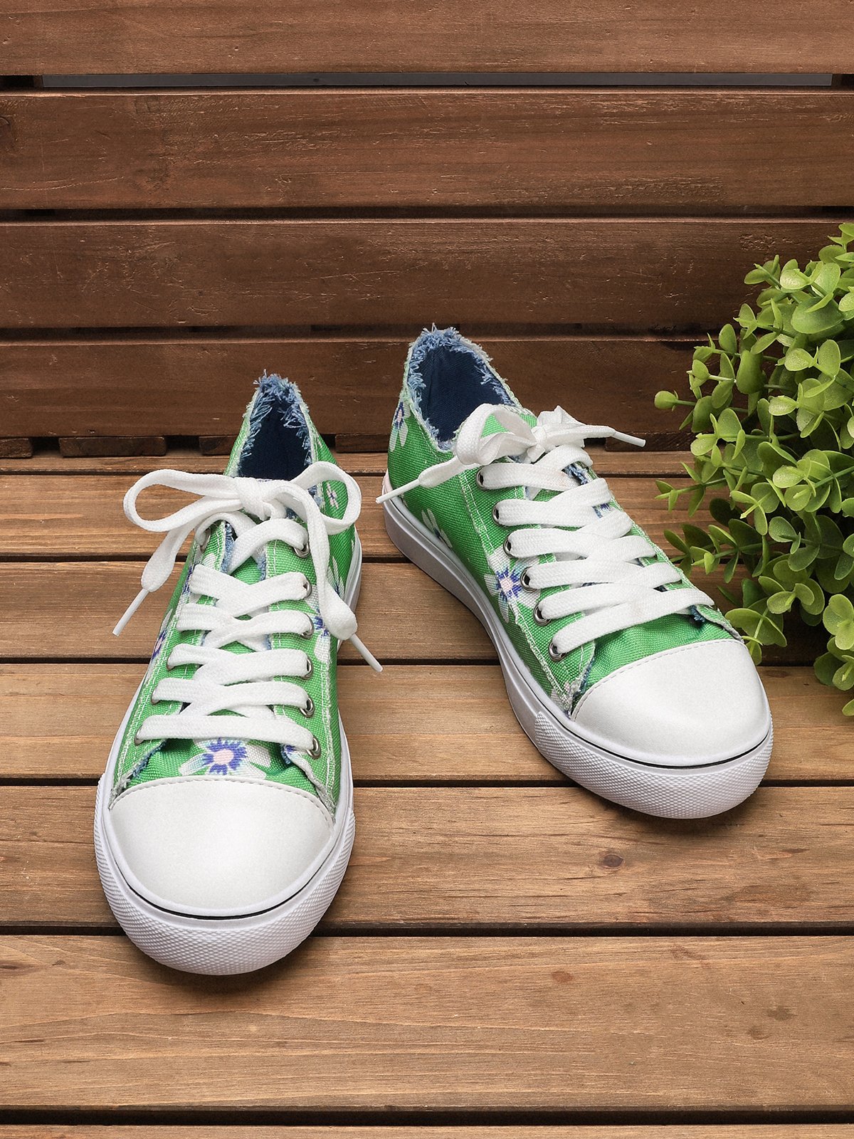 Mocassins Décontractés en Toile à Talon Plat