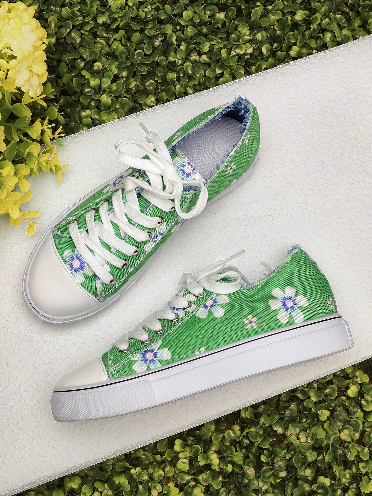 Mocassins Décontractés en Toile à Talon Plat