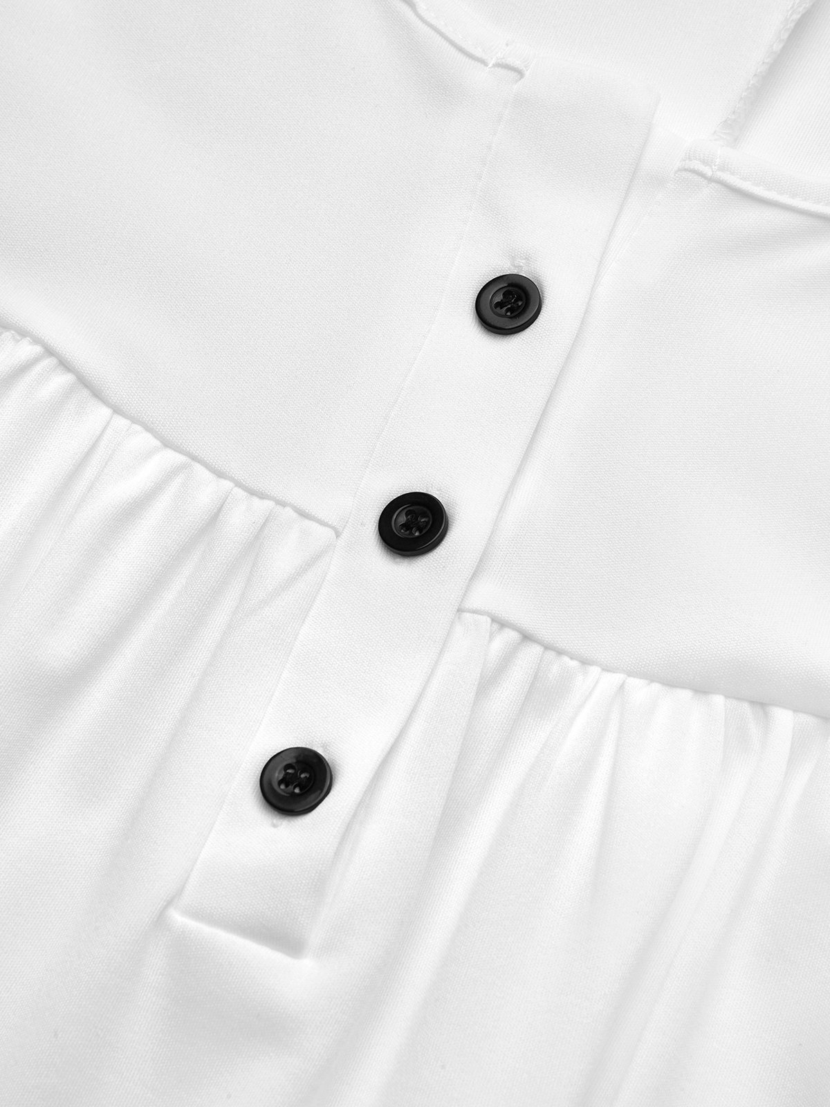 Robes Femmes Plain Été Simple Taille Haute Ample Ligne X Boucle avant Élasticité moyenne Dakota du Sud