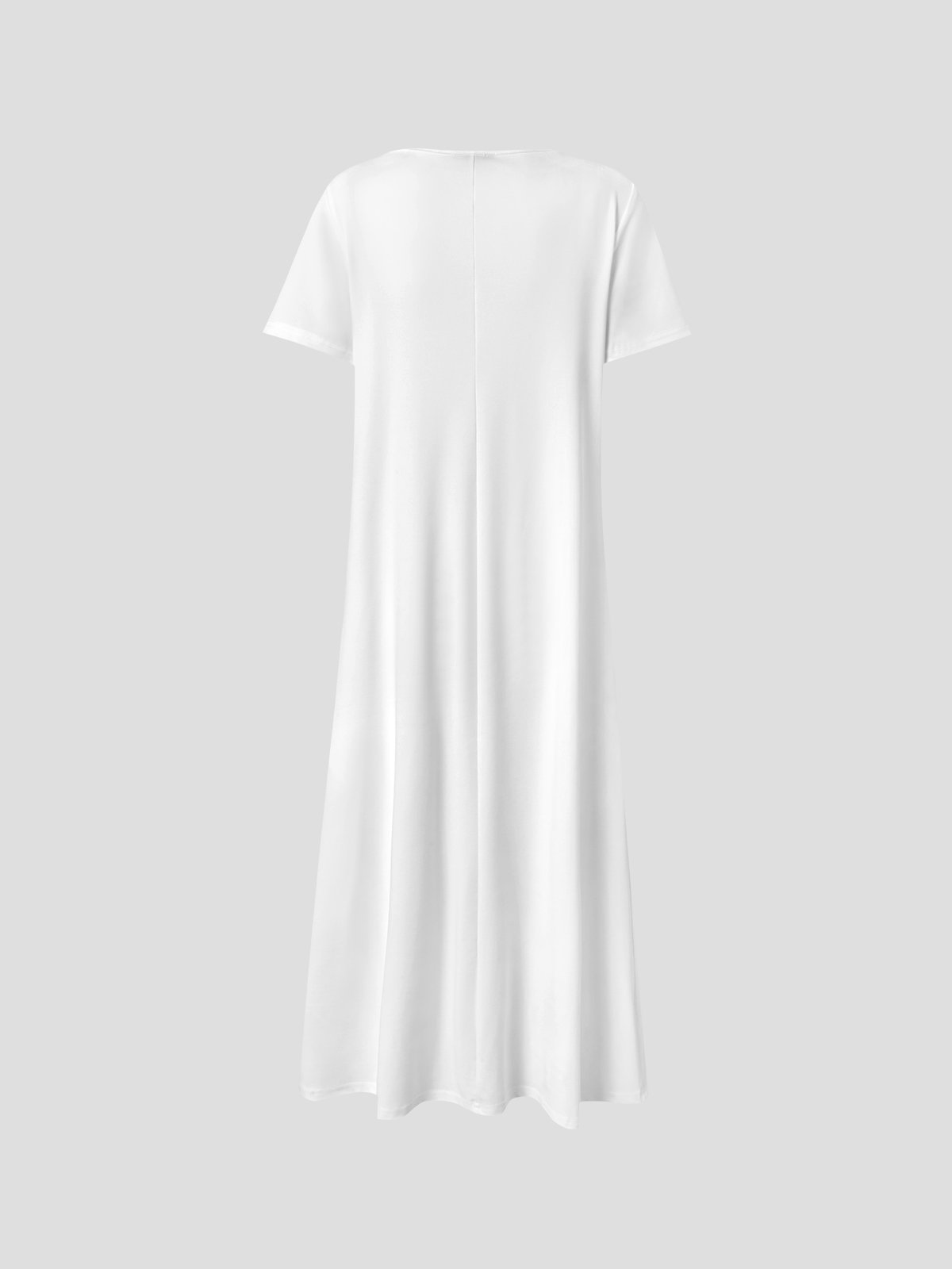 Robes Femmes Plain Été Simple Taille Haute Ample Ligne X Boucle avant Élasticité moyenne Dakota du Sud