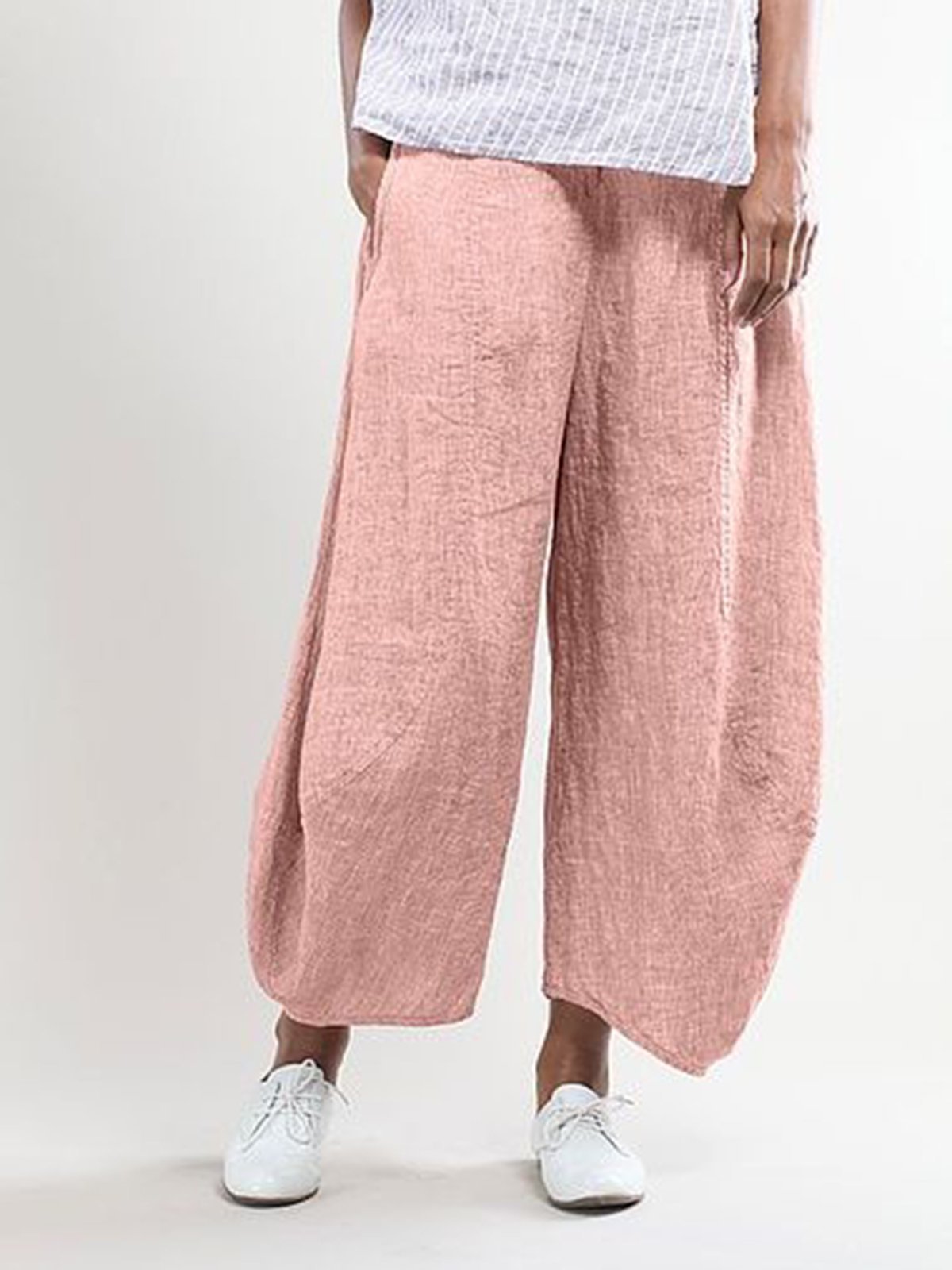 Été avec Poches Droit Décontracté Pantalons Capri