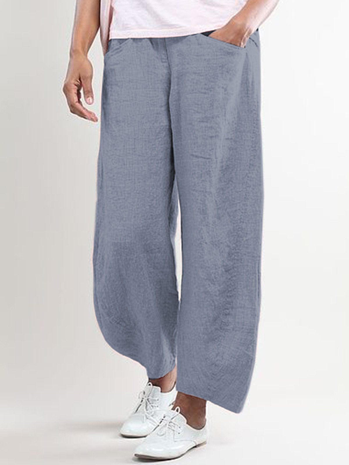 Été avec Poches Droit Décontracté Pantalons Capri