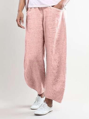 Été avec Poches Droit Décontracté Pantalons Capri