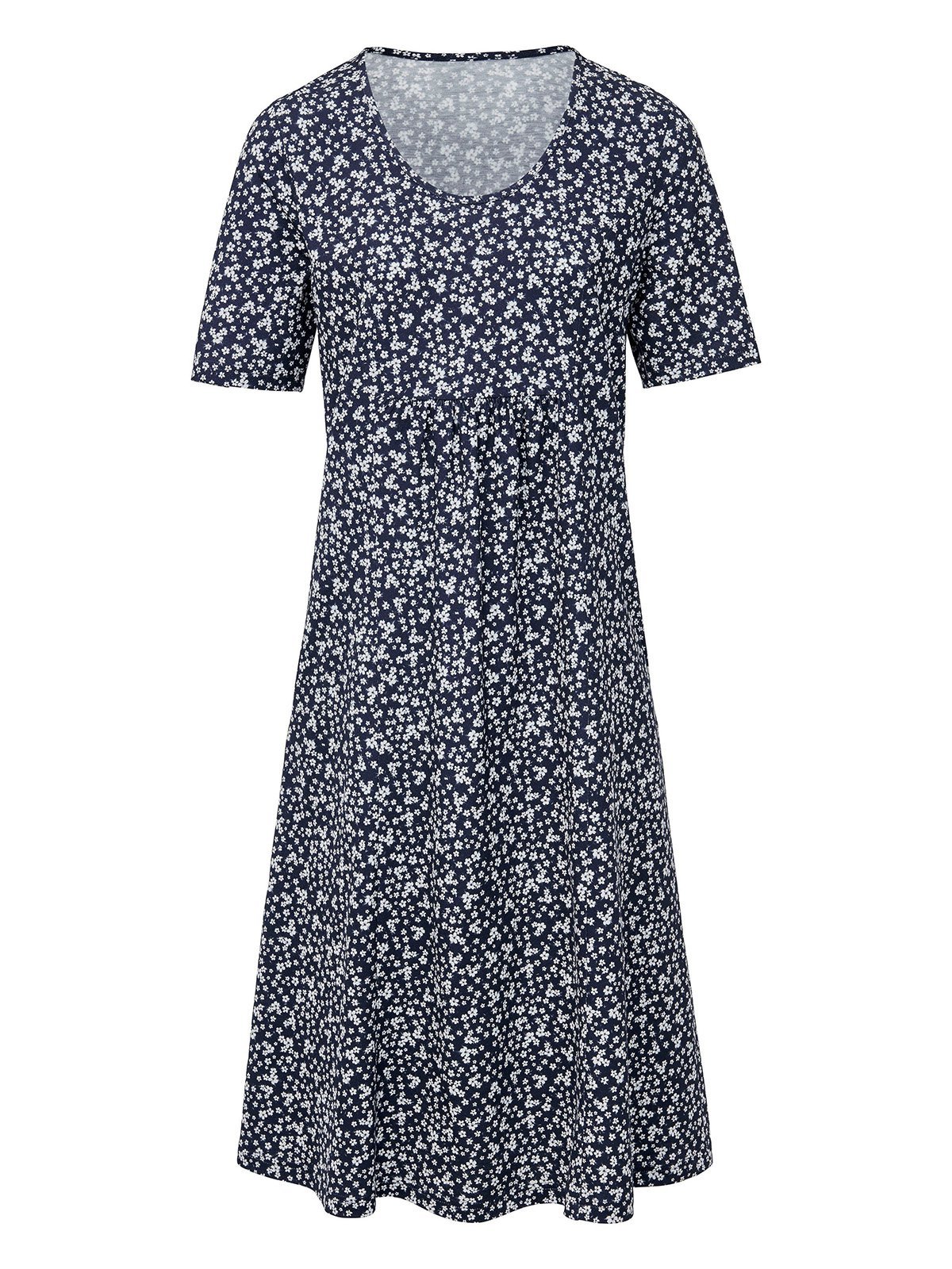 Vetement hippie chic Robe Mi-Longue Florale avec Poches
