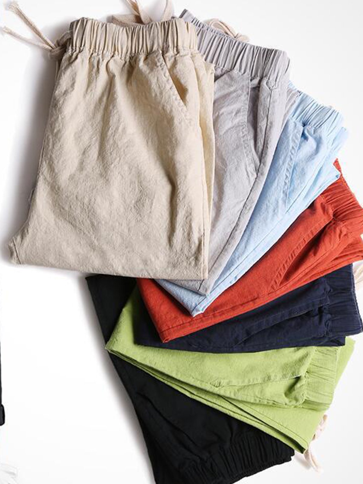 Pantalons Unicolores Décontractés
