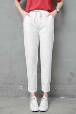 Pantalons Unicolores Décontractés