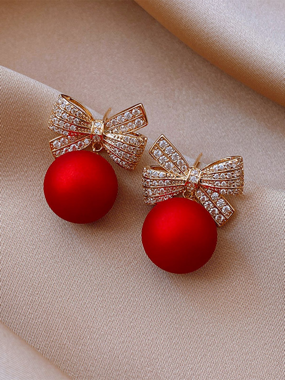 Boucles d'oreilles Femme Toutes Les Saisons Élégant Papillon Métal Fête Perle Noël Pendre