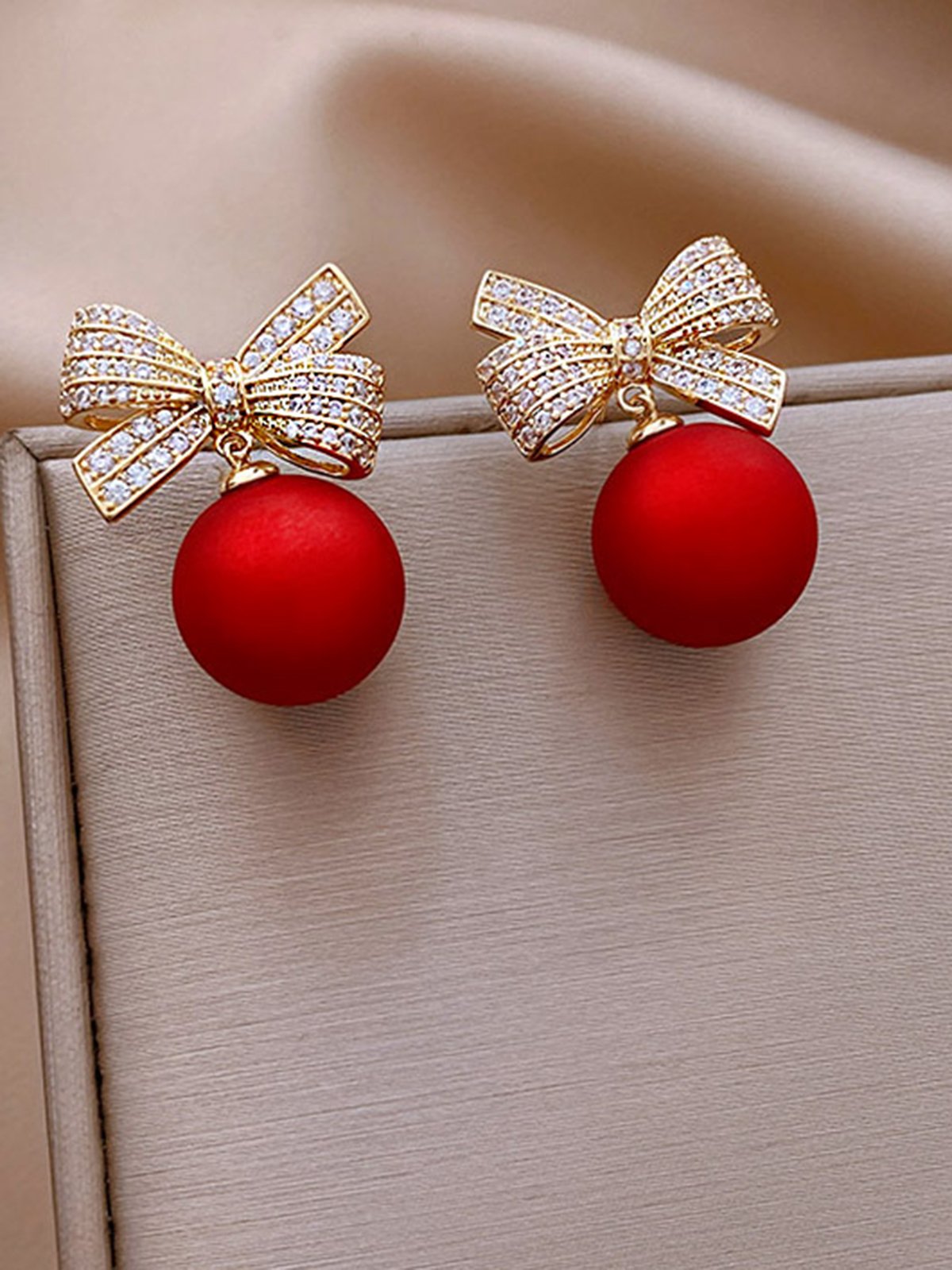 Boucles d'oreilles Femme Toutes Les Saisons Élégant Papillon Métal Fête Perle Noël Pendre