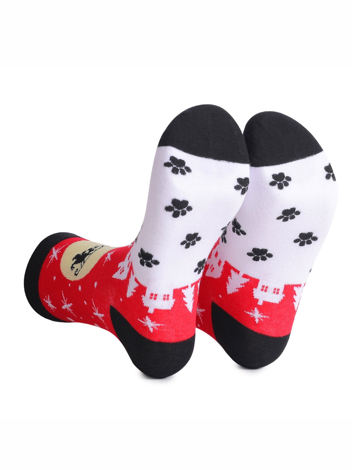 Chaussettes Hommes Fête Toutes Les Saisons Imprimé d'Animal en Mélangé de Coton Poids Moyen Micro-élasticité Respirable