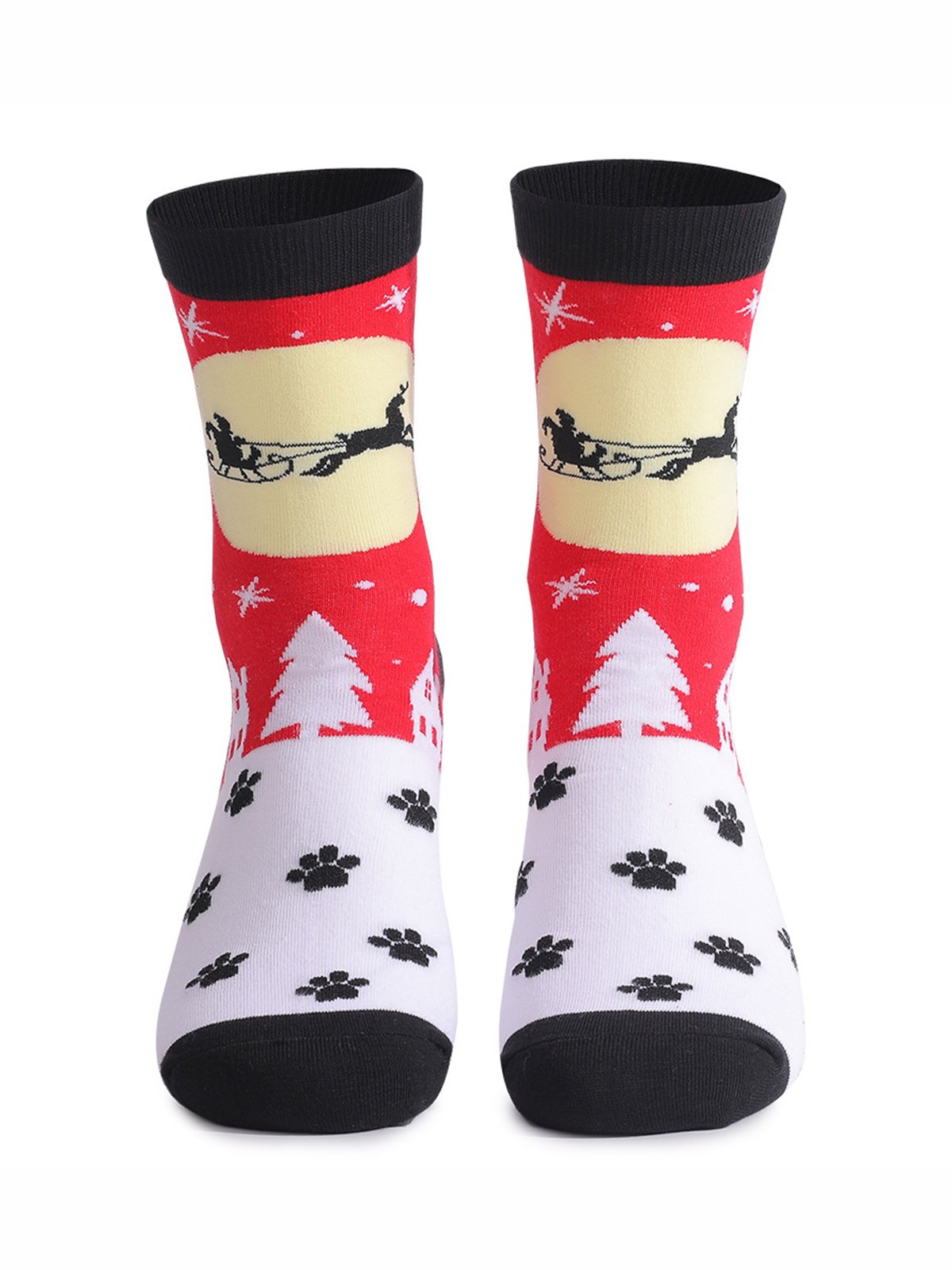 Chaussettes Hommes Fête Toutes Les Saisons Imprimé d'Animal en Mélangé de Coton Poids Moyen Micro-élasticité Respirable