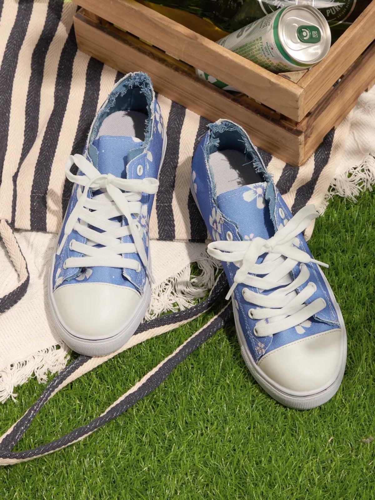 Mocassins Décontractés en Toile à Talon Plat