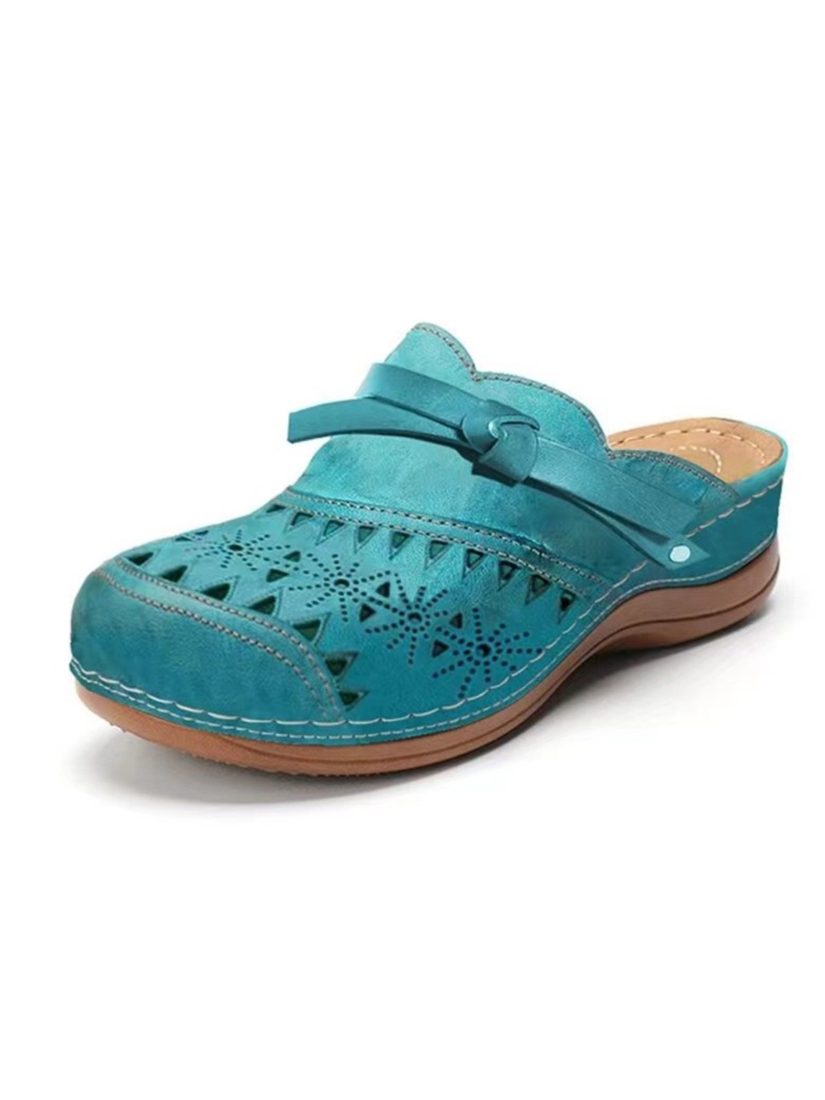 Ballerines Vintage Plaine Été Respirant Talon Bas PU PU Birkenstock Polyuréthane pour Femme