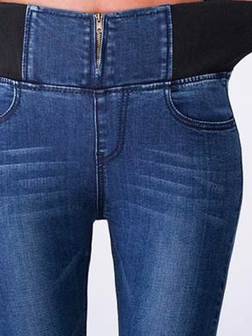 Jeans Femmes Décontracté Plain Automne Quotidien Standard Toile de Jean Legging Droit Régulier Taille