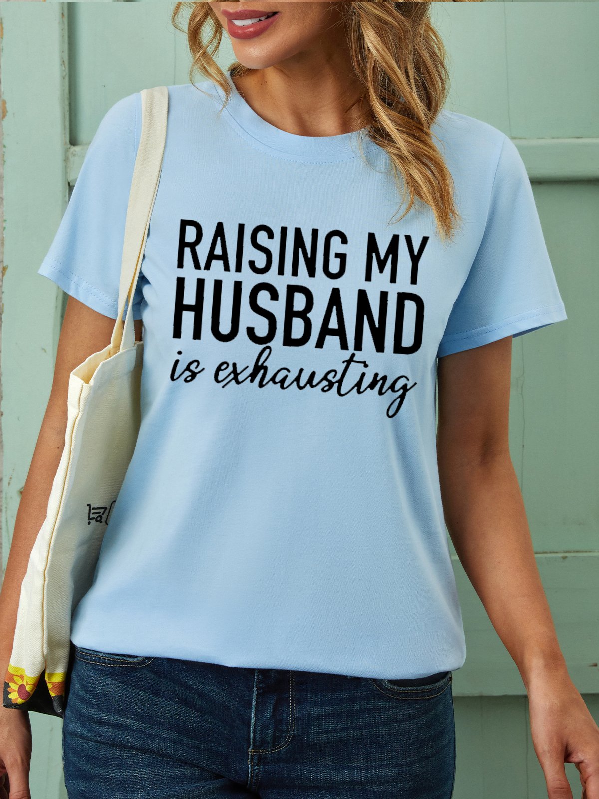 T-shirts Femmes Décontracté Imprimé de Lettre Été Coton Col Rond Micro-élasticité Quotidien Manches Courtes Droit