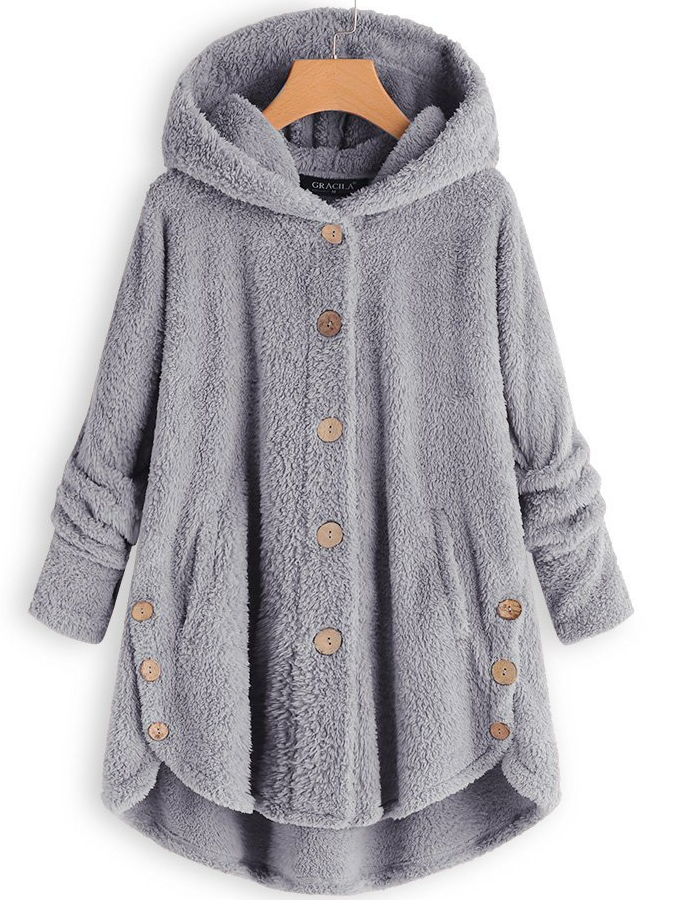 Peluche Manteau Confortable Manches Longues