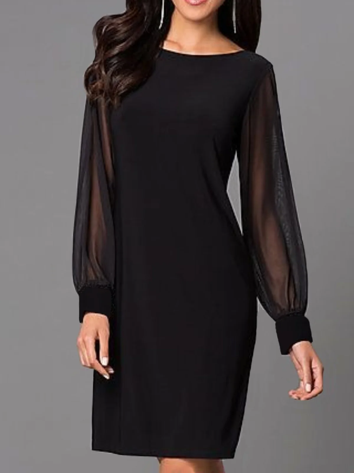 Robes Plain Automne Fête Naturel Ample Liste préférée Jupe H-ligne Régulier pour Femmes