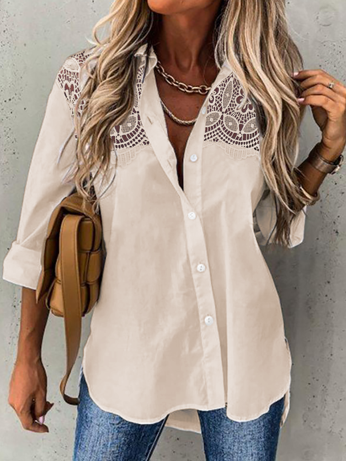 Blouse Femmes Décontracté Plain Automne Polyester Quotidien Ample Chaud liste Manches Longues Régulier