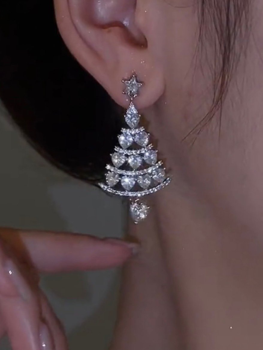 Boucles d'Oreilles Toutes Les Saisons Plantes Élégant Avec Faux Diamant Vacances Avec Faux Diamant Avec Faux Diamant Meilleure vente Pendre pour Femmes