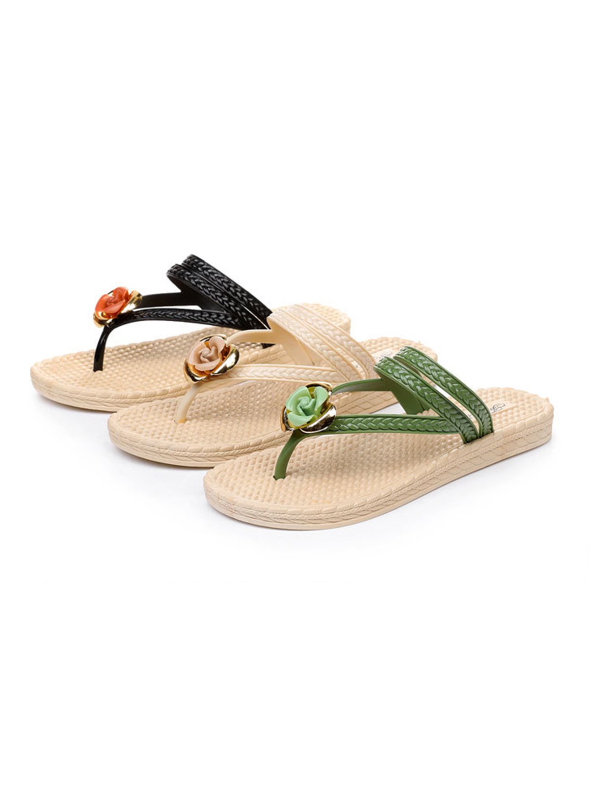 Tongs Femmes Floral Été Vacances EVA Tongs Imperméable Profit EVA EVA