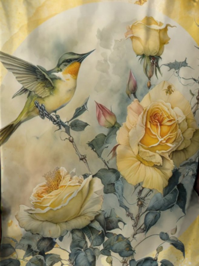 T-shirts Été Simple Jaune Floral Micro-élasticité Quotidien Ample Col Rond Droit Régulier pour Femmes