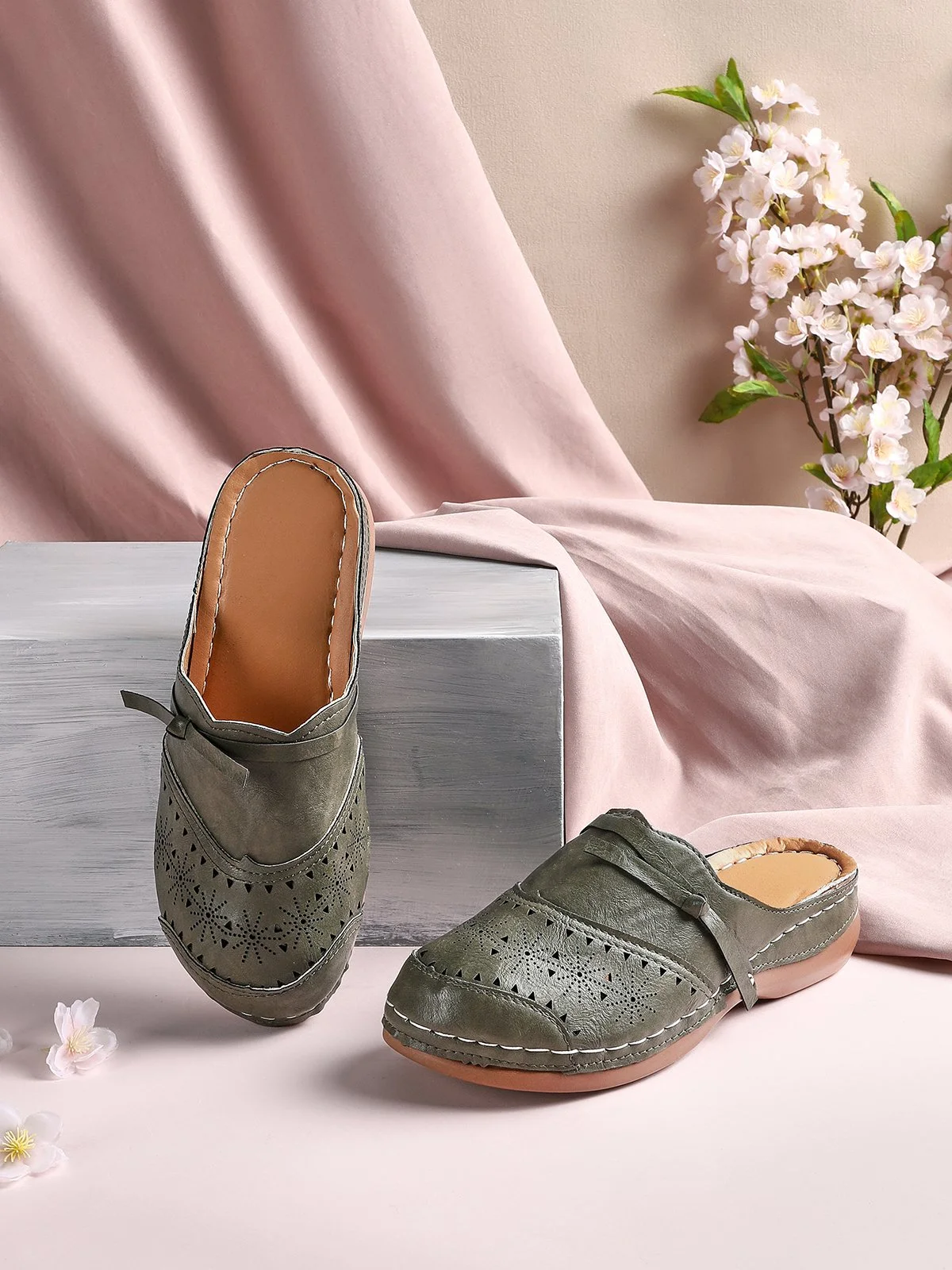 Ballerines Vintage Plaine Été Respirant Talon Bas PU PU Birkenstock Polyuréthane pour Femme