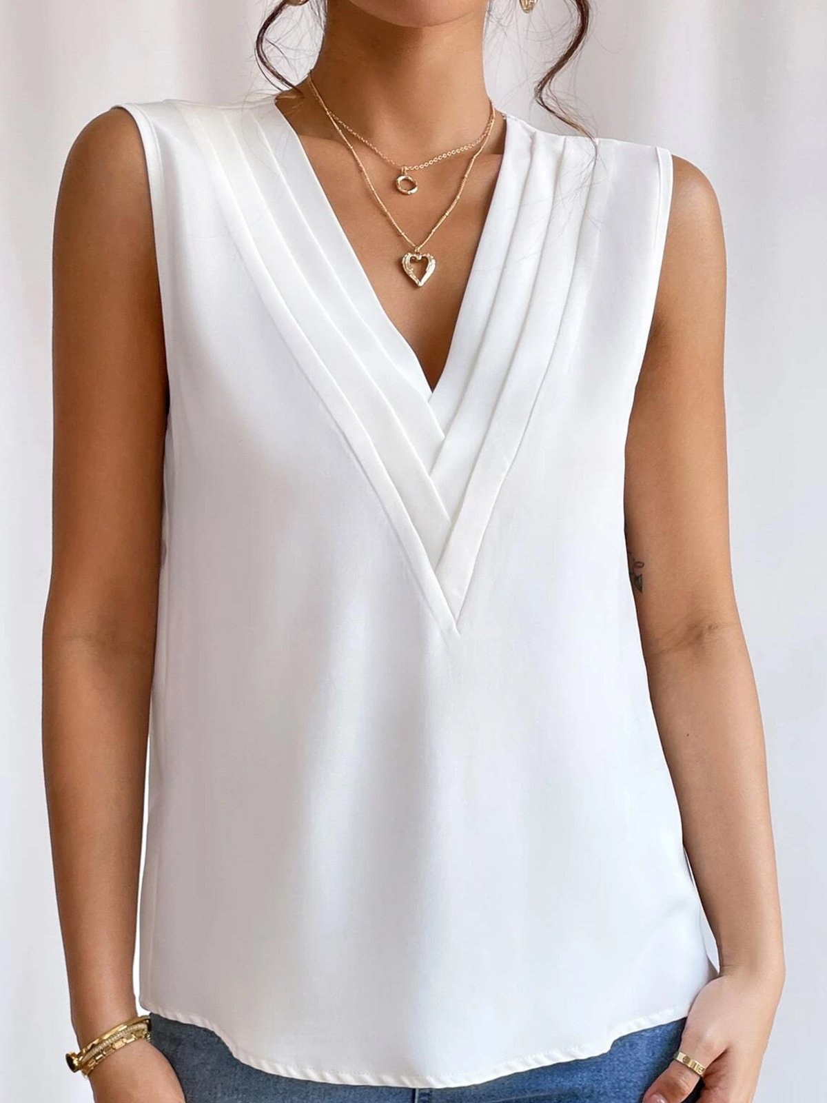 Chemise Sans Manches Élégante