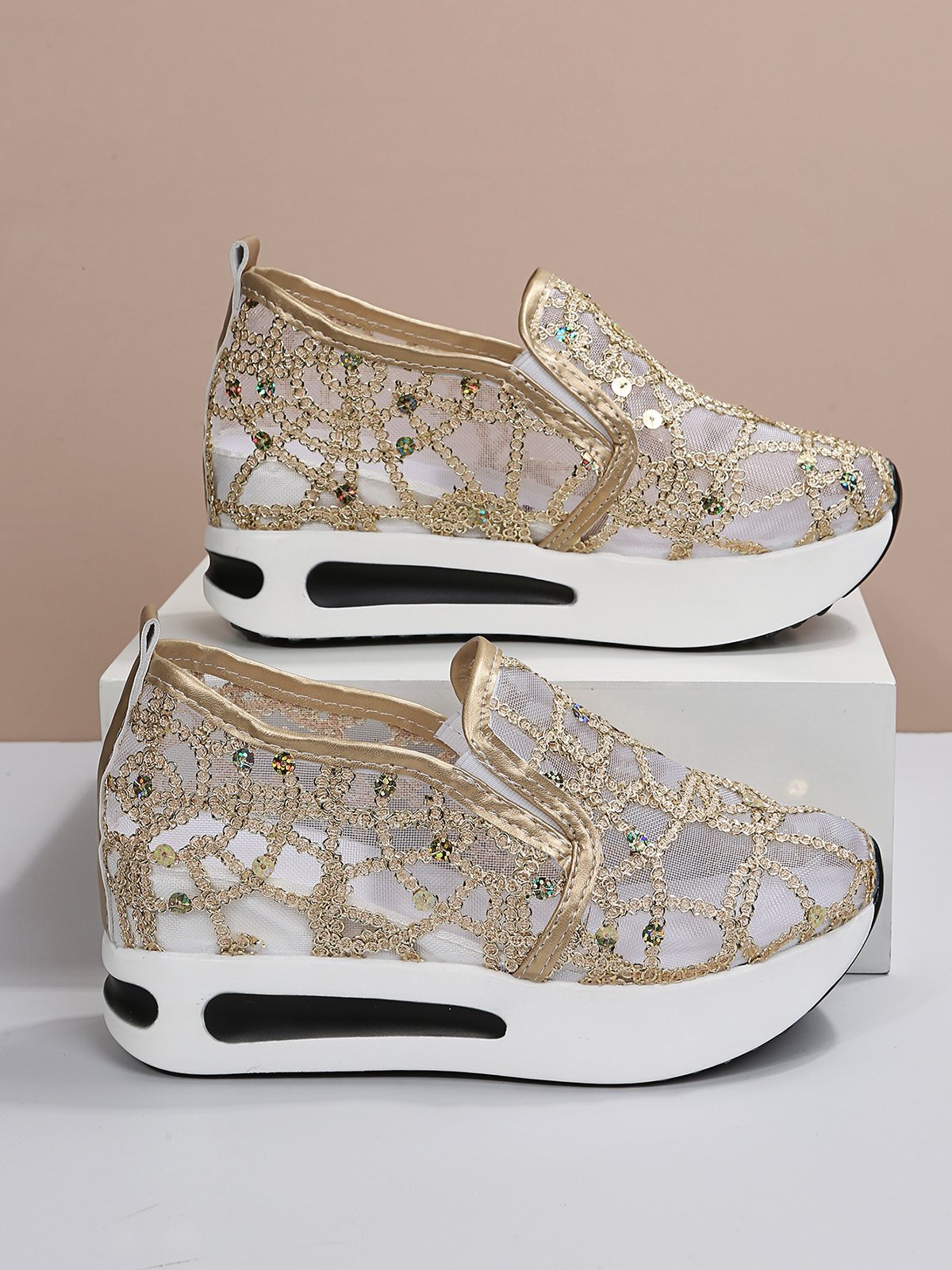Chaussures Femme Confort Respirantes à Enfiler - Baskets Orthopédiques Antidérapantes Pour Marche, Loisirs, Quotidien