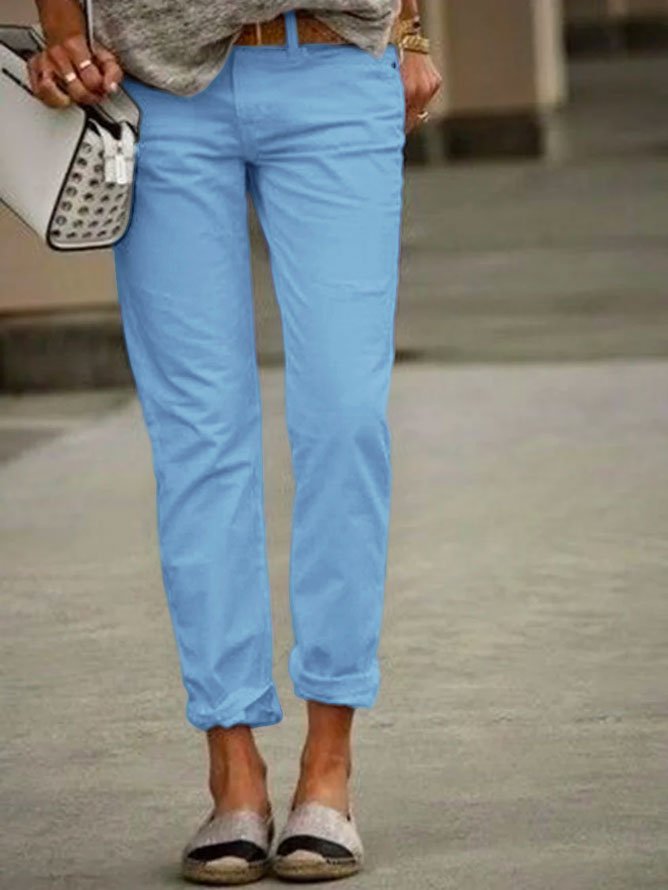 Pantalons Blanc Pur Décontractés
