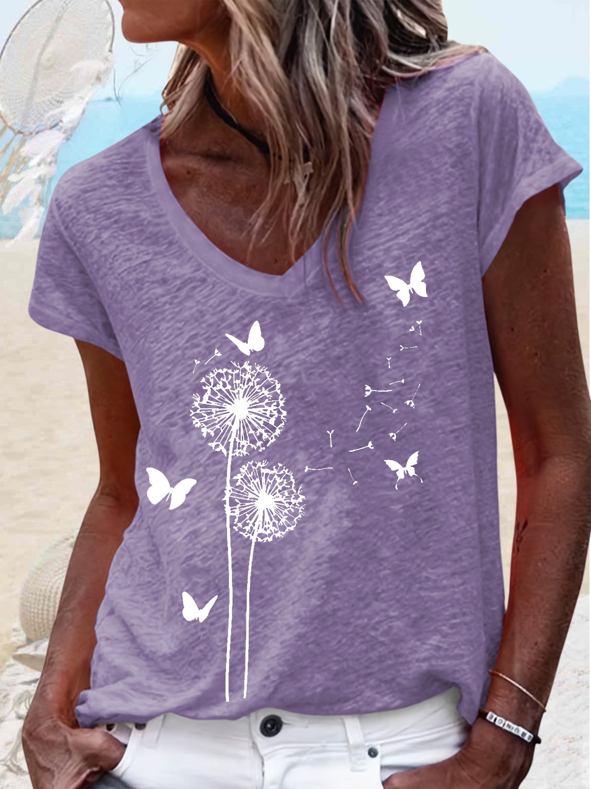 T-shirts Décontracté Plain Été Quotidien Coupe Régulière Manches Courtes Régulier Droit Élasticité moyenne pour Femmes