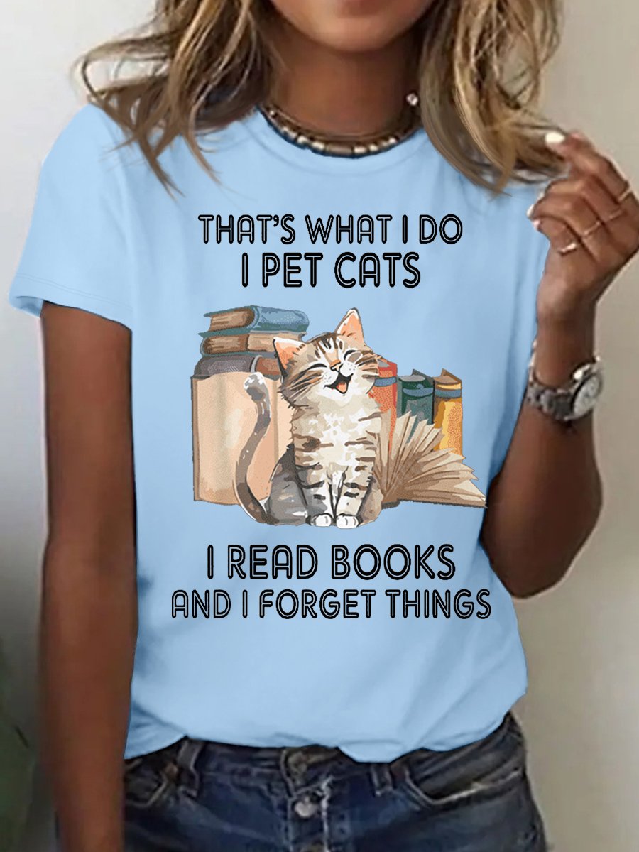 T-shirts Décontracté Été Lettres de texte Coton Quotidien Coupe Régulière Manches Courtes Régulier Régulier pour Femmes
