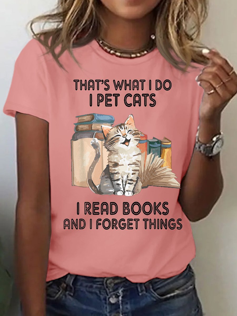 T-shirts Décontracté Été Lettres de texte Coton Quotidien Coupe Régulière Manches Courtes Régulier Régulier pour Femmes