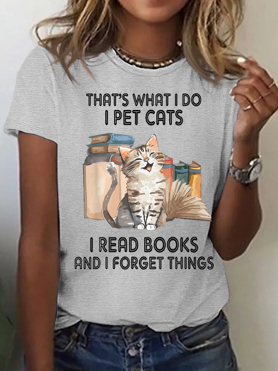 T-shirts Décontracté Été Lettres de texte Coton Quotidien Coupe Régulière Manches Courtes Régulier Régulier pour Femmes