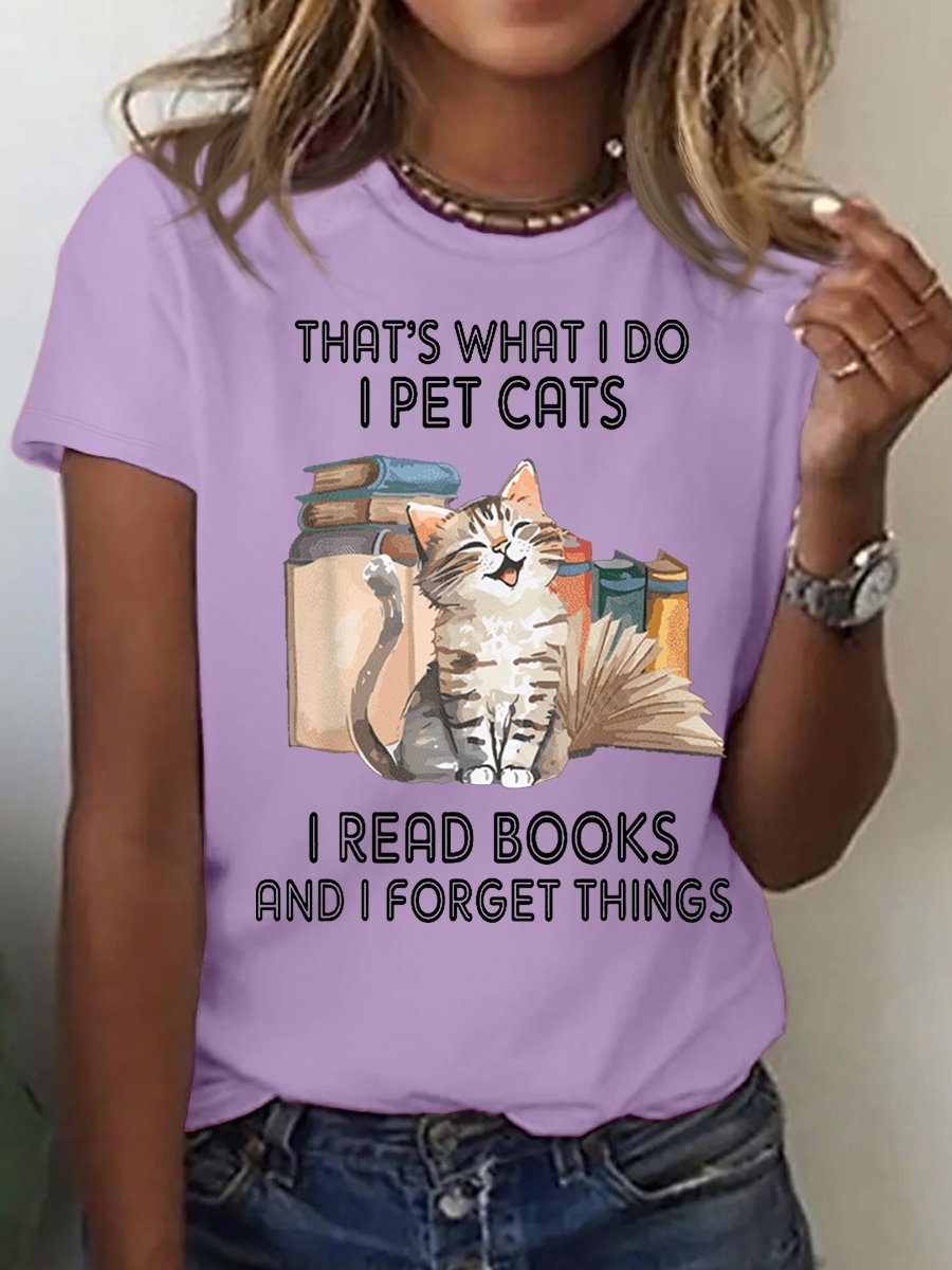 T-shirts Décontracté Été Lettres de texte Coton Quotidien Coupe Régulière Manches Courtes Régulier Régulier pour Femmes