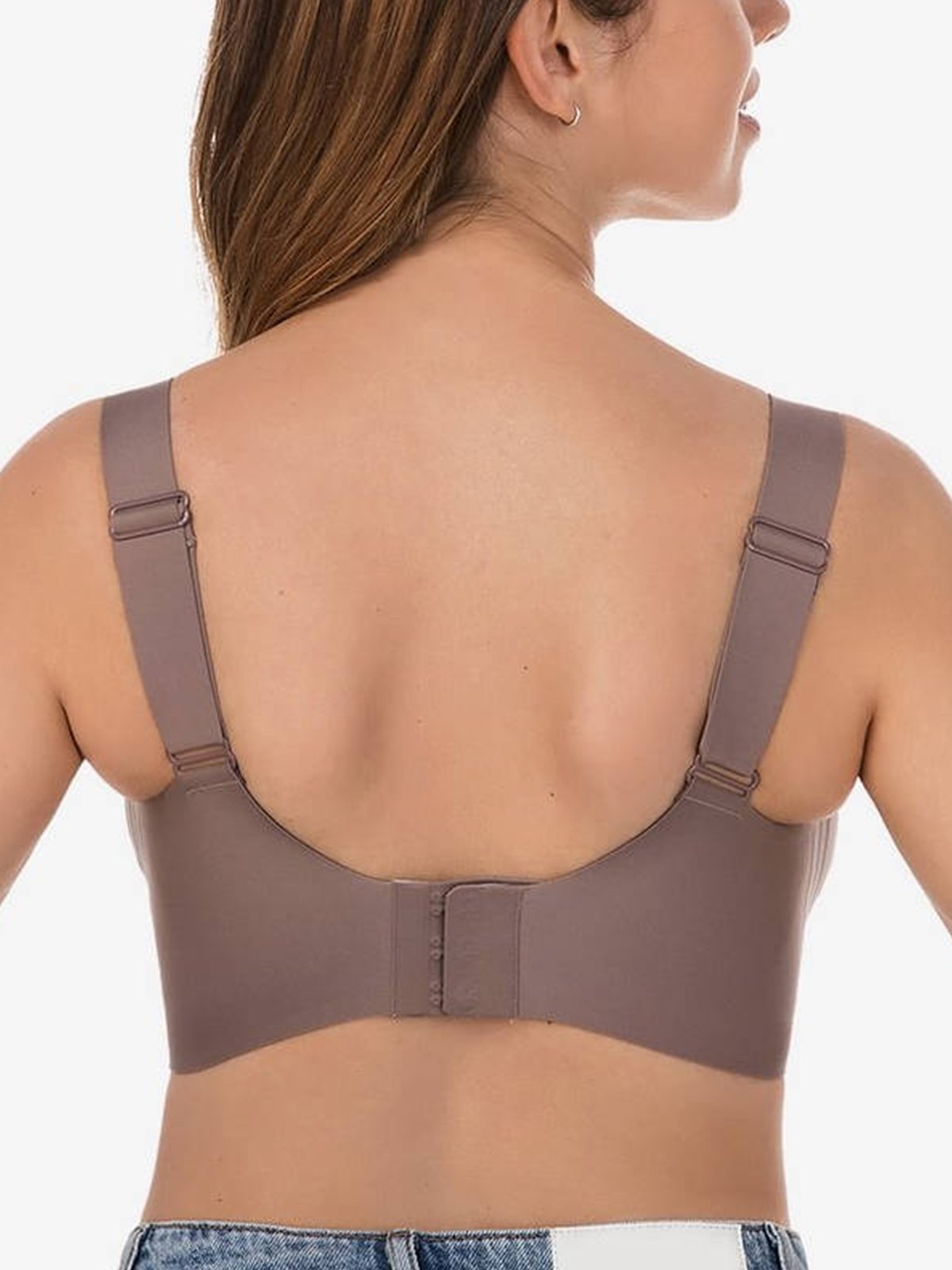Soutiens-Gorge & Brassière Femmes Plain Toutes Les Saisons Simple Nylon à Haute Élasticité Domestique de Grande Taille Régulier Soutien-gorge