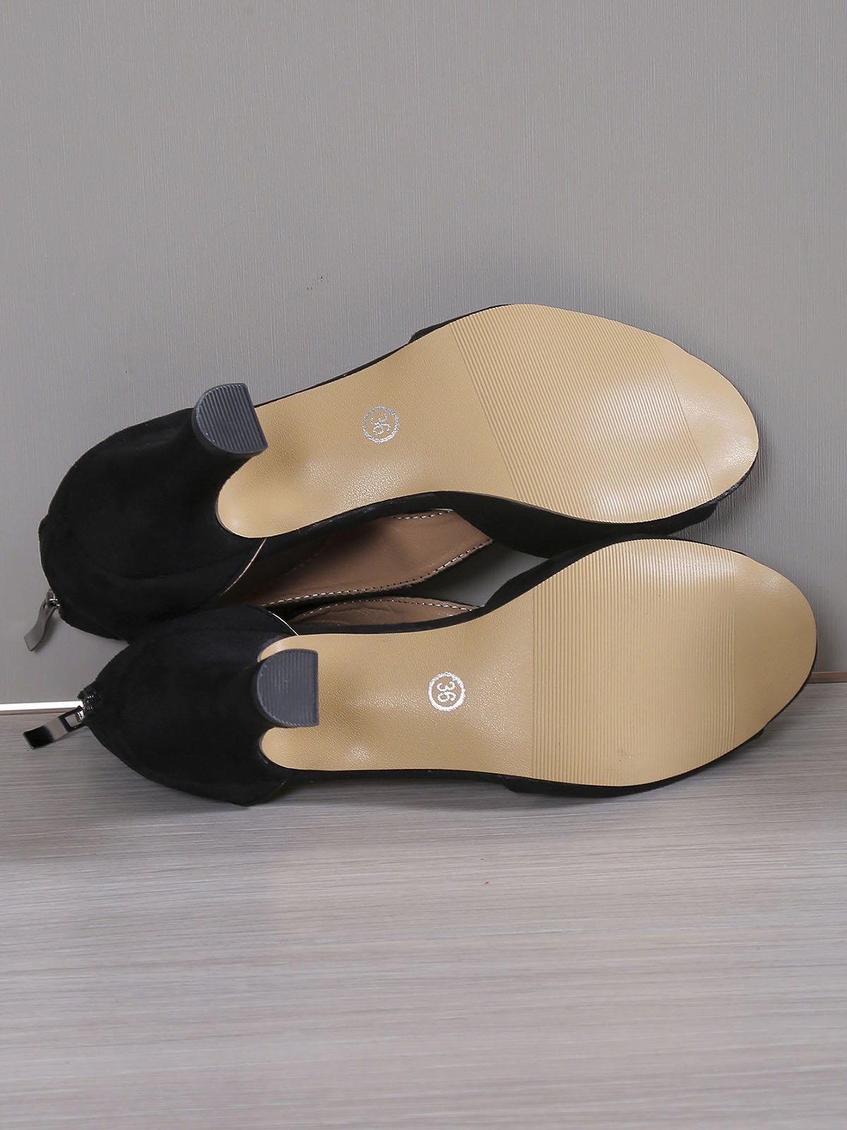 à Bout Ouvert Sandales Femme Plain Été Urbain Respirable Quotidien Bout Rond ÉPINGLES Style Faux Suède à Bout Ouvert Sandales