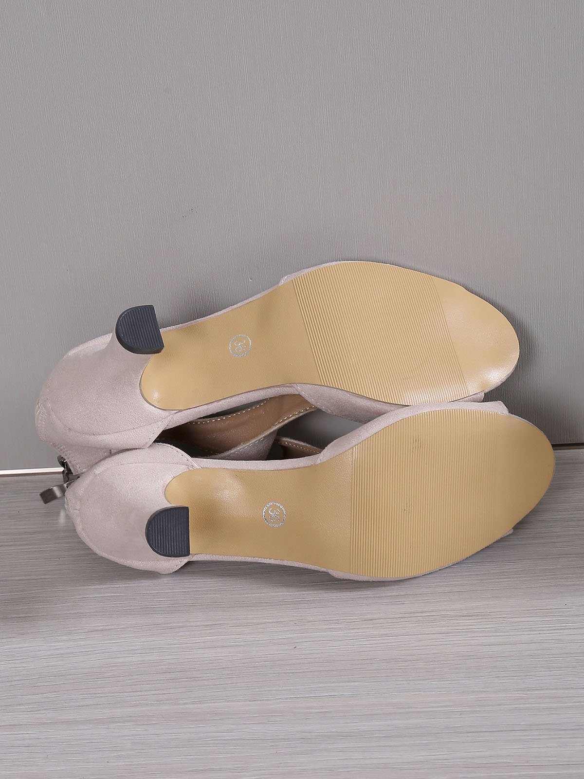 à Bout Ouvert Sandales Femme Plain Été Urbain Respirable Quotidien Bout Rond ÉPINGLES Style Faux Suède à Bout Ouvert Sandales